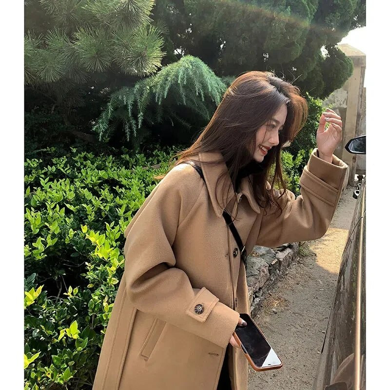 Elegantna labava vjetrovka za žene, modna jakna dugih rukava, jednostavni, jednobojni kaput, ležerni, jednoredni kaput, jesenski dnevni