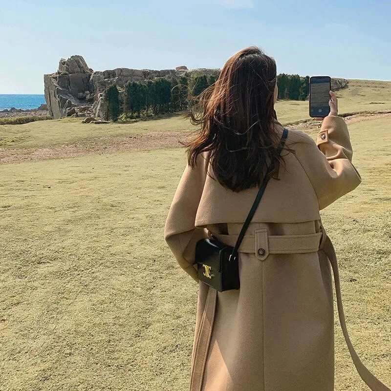 Elegantna labava vjetrovka za žene, modna jakna dugih rukava, jednostavni, jednobojni kaput, ležerni, jednoredni kaput, jesenski dnevni