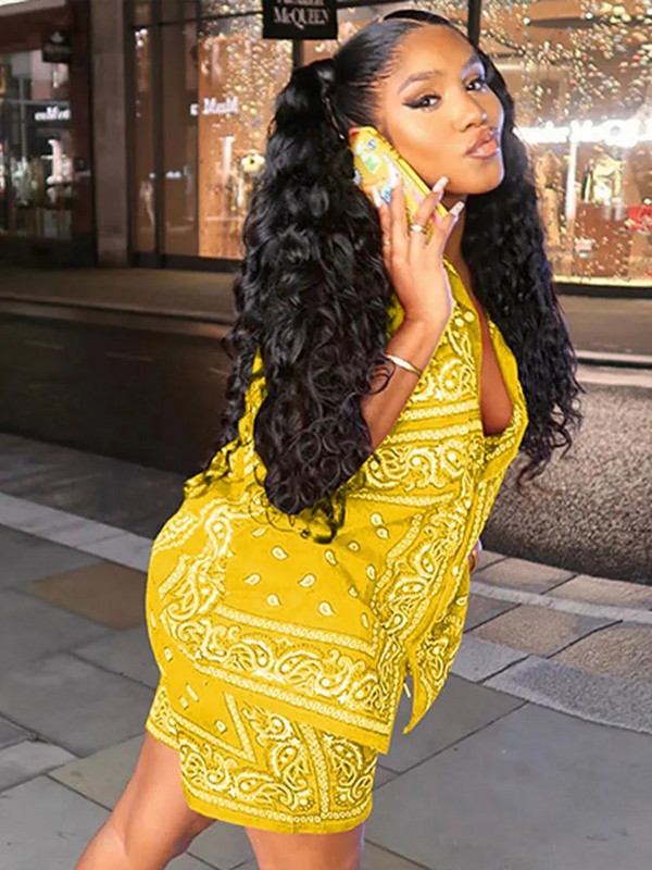 Ležerna trenirka s paisley printom, ženska trenirka kratkih rukava, jednoredno kopčanje, kratke hlače, dvodijelni kompleti Ženska modna odjeća, ljeto 2023.