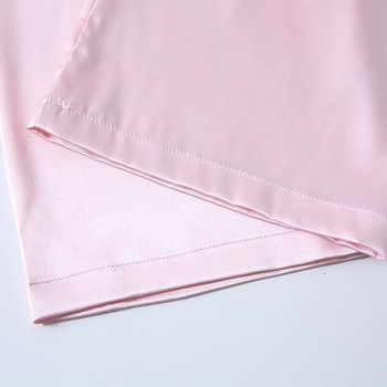 2023 Плюс размер 3XL Черно бяло розово многоцветно сатенено копринено дамско свободно домашно домашно облекло долнища за сън Дамски нощни панталони за сън