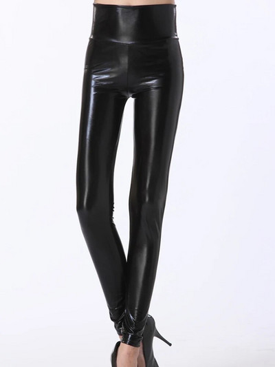 Jambiere sexy strălucitoare, pantaloni creion pentru femei, jambiere cu talie înaltă, elastice, elastice, slabe, strânse, argintii, aurii