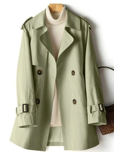Jachetă de trench subțire, ocazională, supradimensionată, 4xl, cu piept dublu, pentru dama coreeană, jachetă clasică, elegantă, șic, pentru femei, Gabardina Nou