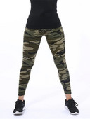 CUHAKCI Jambiere de camuflaj pentru femei, jambiere de fitness, militare, verde, pantaloni de antrenament, pantaloni de antrenament, pantaloni de aventură slabi.