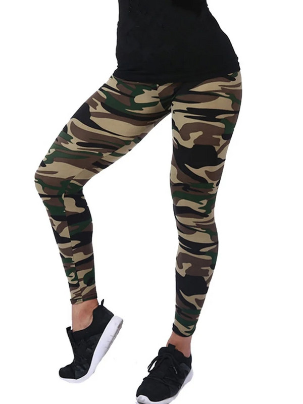 CUHAKCI Ženske maskirne tajice Fitness Vojne zelene tajice Hlače za vježbanje Sporter Skinny Adventure Leggins