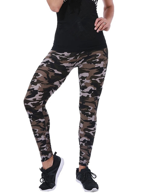 CUHAKCI Ženske maskirne tajice Fitness Vojne zelene tajice Hlače za vježbanje Sporter Skinny Adventure Leggins