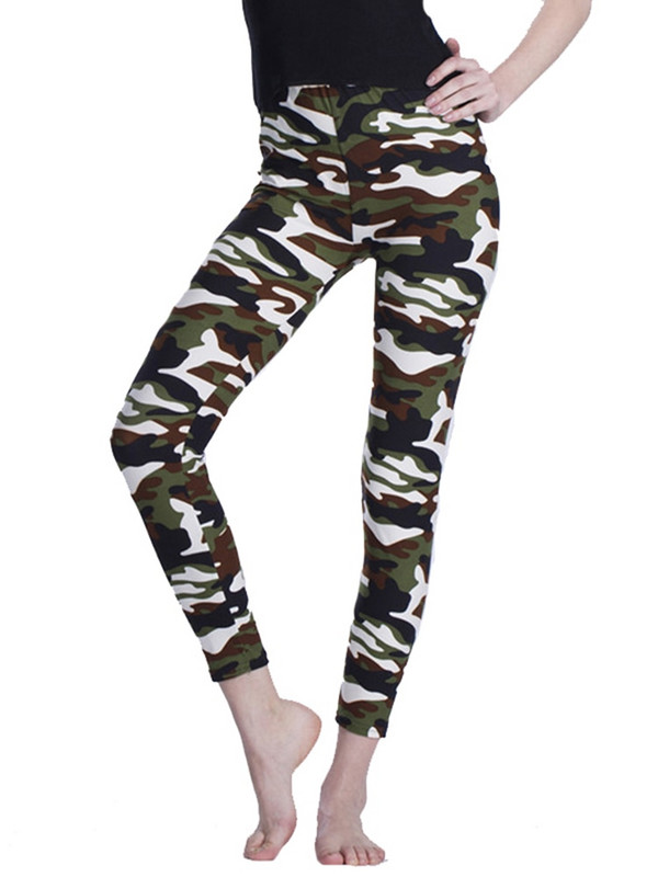 CUHAKCI Ženske maskirne tajice Fitness Vojne zelene tajice Hlače za vježbanje Sporter Skinny Adventure Leggins