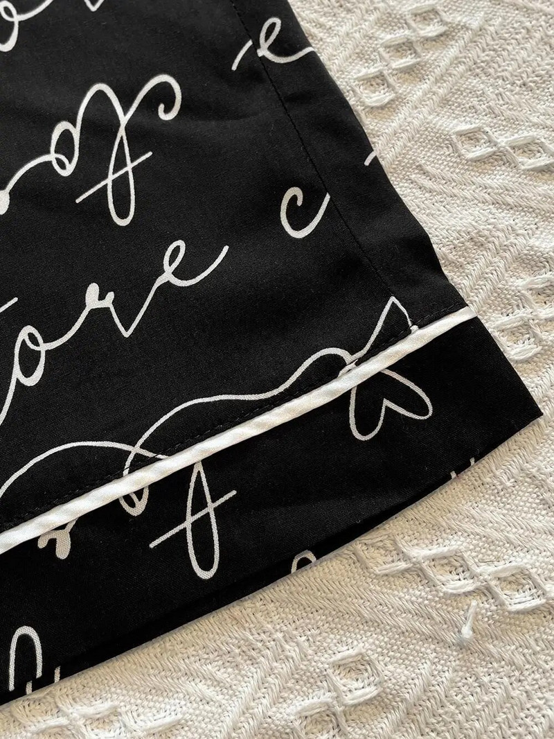 Levélnyomtatás Női pizsama nadrág elasztikus húzózsinóros derékalj nadrág teljes hosszig érő hálóruha Hálóruha nyugágy kendő