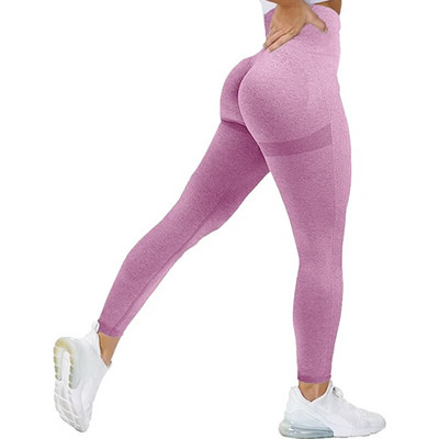 Jambiere sexy pentru femei cu talie înaltă Jambiere de antrenament de gimnastică pentru femei Pantaloni de antrenament respirabili de modă Push Up fără sudură