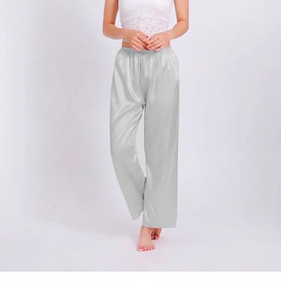 Aukštos kokybės satininis šilkas, elastingas juosmuo pižama Seksualios kelnės miegui Šilkinės kelnės Naktinis Namai Moteris Vyras Pora Minkštas apatinis poilsio kambarys