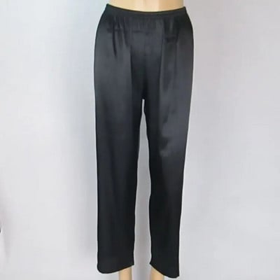 Aukštos kokybės satininis šilkas, elastingas juosmuo pižama Seksualios kelnės miegui Šilkinės kelnės Naktinis Namai Moteris Vyras Pora Minkštas apatinis poilsio kambarys