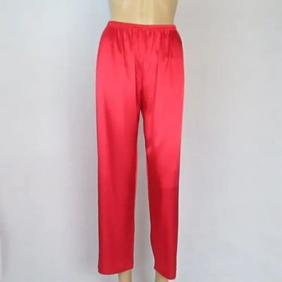 Aukštos kokybės satininis šilkas, elastingas juosmuo pižama Seksualios kelnės miegui Šilkinės kelnės Naktinis Namai Moteris Vyras Pora Minkštas apatinis poilsio kambarys