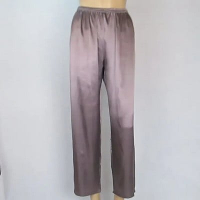 Aukštos kokybės satininis šilkas, elastingas juosmuo pižama Seksualios kelnės miegui Šilkinės kelnės Naktinis Namai Moteris Vyras Pora Minkštas apatinis poilsio kambarys