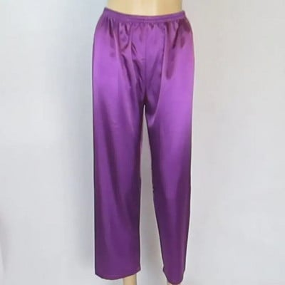 Aukštos kokybės satininis šilkas, elastingas juosmuo pižama Seksualios kelnės miegui Šilkinės kelnės Naktinis Namai Moteris Vyras Pora Minkštas apatinis poilsio kambarys