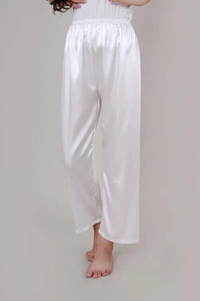 Aukštos kokybės satininis šilkas, elastingas juosmuo pižama Seksualios kelnės miegui Šilkinės kelnės Naktinis Namai Moteris Vyras Pora Minkštas apatinis poilsio kambarys