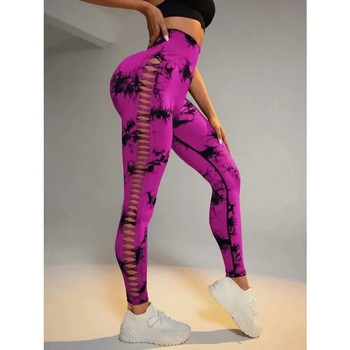Γυναικείες γραβάτες Dye Mesh κολάν Αθλητικά Παντελόνια Yoga Fitness Αθλητικά ρούχα Σέξι ψηλή μέση Push Up Καλσόν γυμναστικής Κολάν για τρέξιμο