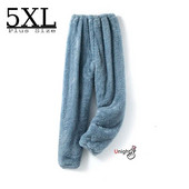 Donji dio flanela za spavanje Zimske tople elastične kućne pidžame za žene Muškarci Unisex debele udobne široke muške salonske hlače 5XL