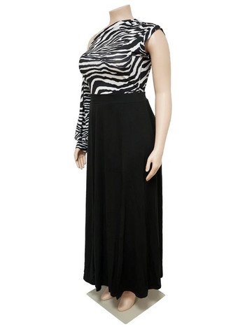 Wmstar Plus Size Φούστες Σετ Γυναικεία Νέα σε ασορτί ρούχα 2 τεμαχίων Ριγέ Crop Top Maxi Φούστα Χονδρική Dropshipping