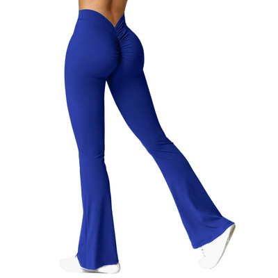 Woman Leggins Yoga Basic V Waist Παντελόνι Γυναίκα Skinny Gym Καλσόν Σέξι κολάν Flared High Waist Culotte Lifting Leg for Gym