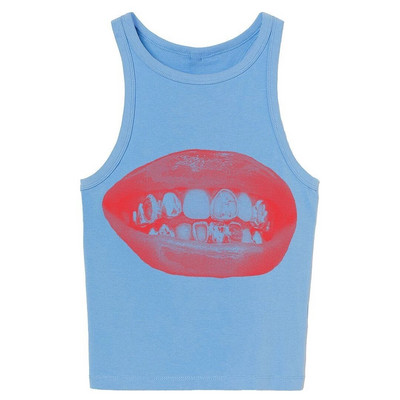 Esztétikus nyári baba póló felsők Utcai ruházat Gótikus Harajuku Ajkak Grafikus póló Vintage Crop Top Női 2000-es évek Y2K ruhák