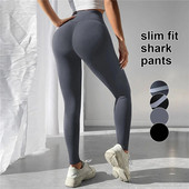 Pantaloni de yoga din nailon cu spate în V pentru femei, cu talie înaltă, antrenament de fitness, sală, alergare, jambiere, pantaloni pentru jogging, îmbrăcăminte activă 2023