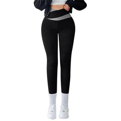 Pantaloni de yoga din nailon cu spate în V pentru femei, cu talie înaltă, antrenament de fitness, sală, alergare, jambiere, pantaloni pentru jogging, îmbrăcăminte activă 2023