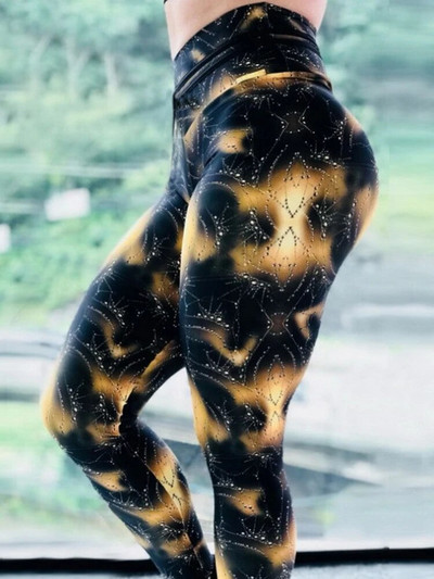 Sportske hlače za trčanje Ženske otisnute tajice za vježbanje 2023. Nove seksi tajice za teretanu, modne push up jeggings visokog struka, ženske pencil hlače