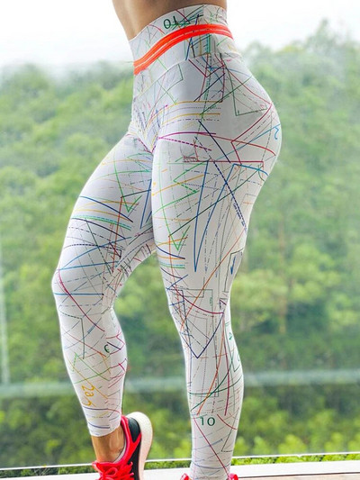 Sportske hlače za trčanje Ženske otisnute tajice za vježbanje 2023. Nove seksi tajice za teretanu, modne push up jeggings visokog struka, ženske pencil hlače