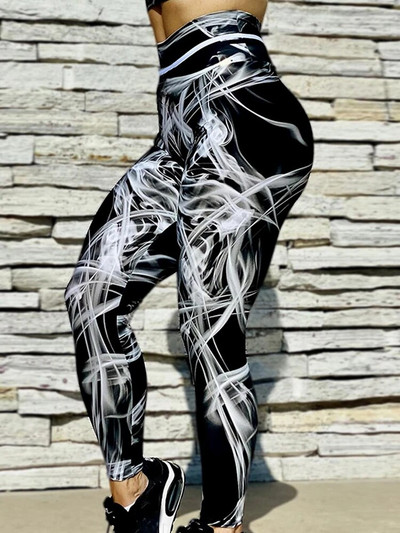 Sportske hlače za trčanje Ženske otisnute tajice za vježbanje 2023. Nove seksi tajice za teretanu, modne push up jeggings visokog struka, ženske pencil hlače