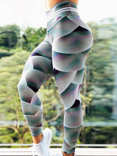 Sportske hlače za trčanje Ženske otisnute tajice za vježbanje 2023. Nove seksi tajice za teretanu, modne push up jeggings visokog struka, ženske pencil hlače