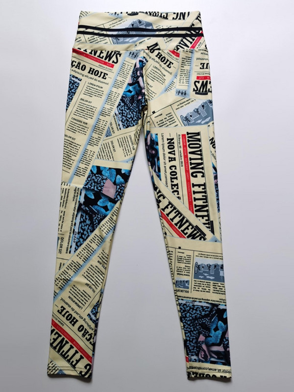 Sportske hlače za trčanje Ženske otisnute tajice za vježbanje 2023. Nove seksi tajice za teretanu, modne push up jeggings visokog struka, ženske pencil hlače