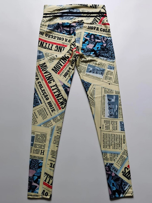 Sportske hlače za trčanje Ženske otisnute tajice za vježbanje 2023. Nove seksi tajice za teretanu, modne push up jeggings visokog struka, ženske pencil hlače