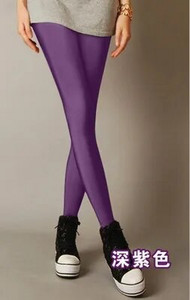 Jambiere neon de culoare bomboană solidă pentru damă Pantaloni skinny elastici înalți, picioare moi subțiri, pantaloni subțiri de antrenament, legging casual din spandex