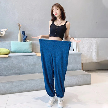 2XL-7XL брюки женски New Plus Fat Large Size Home Wear Широки панталони за сън Пролет Есен Памучни панталони Женски Pijama Mujer