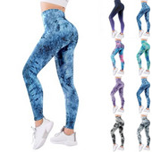 Pantaloni de jogging pentru antrenament de fitness florali pentru damă, jambiere de yoga elastice, respirabile și confortabile, cu ridicare, pentru sport XS-8XL