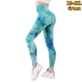 Дамски флорални фитнес тренировъчни панталони за джогинг Еластични йога клинове Дишащи и удобни повдигащи спортни клинове XS-8XL