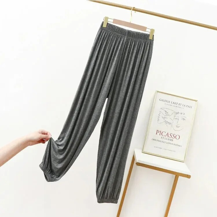 Modalne ležerne pidžama hlače Ženske male noge Lantern stil duge hlače Tanke kućne odjeće Široke uske ženske hlače tajice