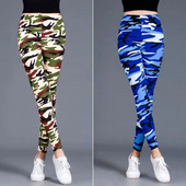 Jambiere de camuflaj Femei Sexy Fată Pantaloni elastici Femei Fitness Disco Leggings Fashion Summer Femme Pantalones Spandex Legging