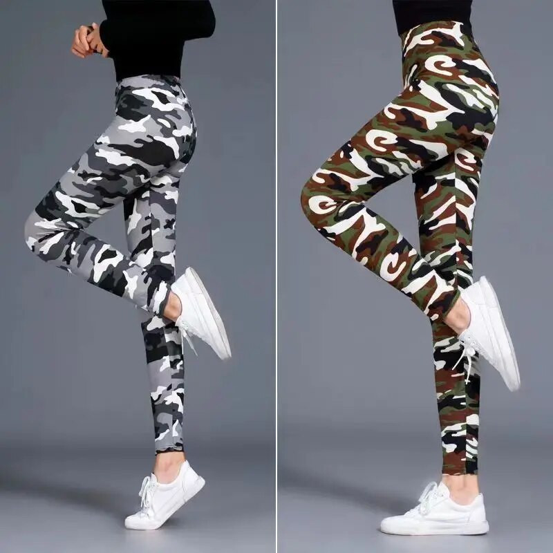 Kamufliažinės antblauzdžiai Moteriškos Seksualios Merginos Tamprios Kelnės Moterims Fitnesas Diskoteka Antblauzdžiai Mados Vasaros Femme Pantalones Spandex Antblauzdžiai