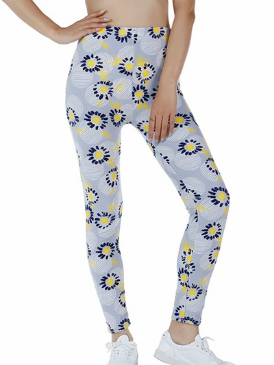 YSDNCHI colanți de vară cu imprimare cu flori de gimnastică, colanți cu push-up, pantaloni sport creion, pantaloni pentru femei, jambiere de fitness, nou 2022