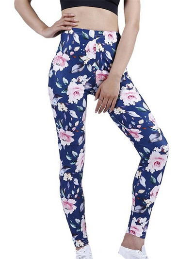 YSDNCHI colanți de vară cu imprimare cu flori de gimnastică, colanți cu push-up, pantaloni sport creion, pantaloni pentru femei, jambiere de fitness, nou 2022