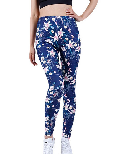 YSDNCHI colanți de vară cu imprimare cu flori de gimnastică, colanți cu push-up, pantaloni sport creion, pantaloni pentru femei, jambiere de fitness, nou 2022