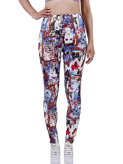YSDNCHI colanți de vară cu imprimare cu flori de gimnastică, colanți cu push-up, pantaloni sport creion, pantaloni pentru femei, jambiere de fitness, nou 2022