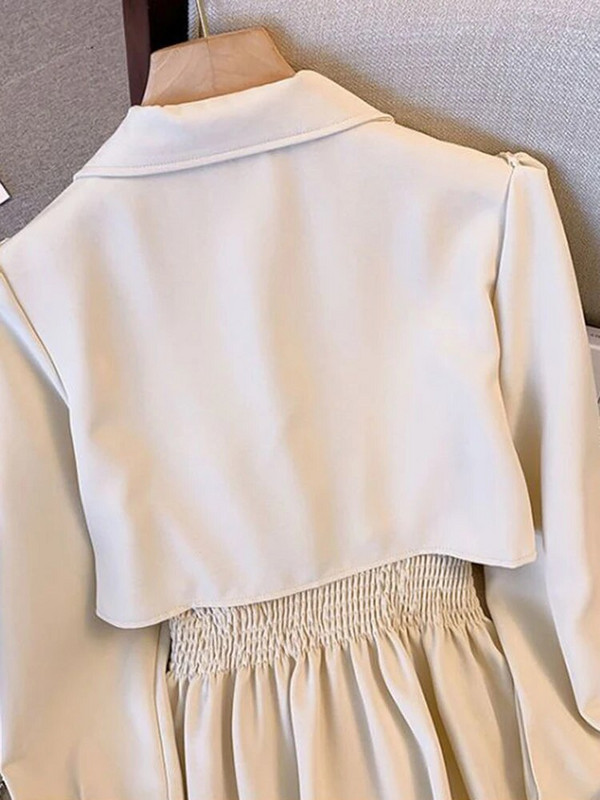 Elegantna uska jakna s dvostrukim kopčanjem, korejska 5xl vjetrovka, klasična uredska ženska gabardina moda, novi proljetni kaputi