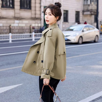 Καμπαρντίνες Γυναικείες Temper Διπλό στήθος με εγκοπές Ρούχα Streetwear μακρυμάνικα casual vintage κορεατική μόδα Άνοιξη αντιανεμικό