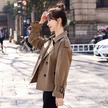 Καμπαρντίνες Γυναικείες Temper Διπλό στήθος με εγκοπές Ρούχα Streetwear μακρυμάνικα casual vintage κορεατική μόδα Άνοιξη αντιανεμικό