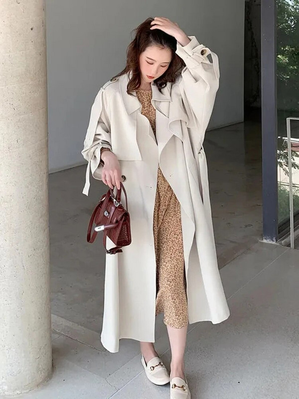 Elegantni dugi trenč kaputi s dvostrukim kopčanjem Modne uredske ženske jakne Kaputi Radna odjeća visoke kvalitete Lady Proljeće Jesen Chaquetas Ne