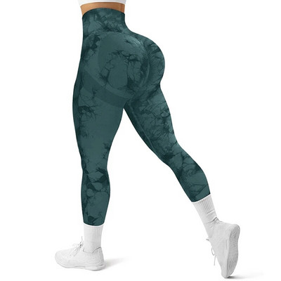 Tie Dye Bešavne tajice za žene Brzosušeće trzalice Sportske tajice za fitness Hlače visokog struka Breskve Hlače za jogu koje dižu bokove