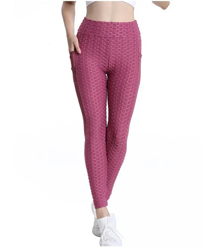 Proljetne hlače za jogu na kravatu Ženske tajice za fitness Elastične tajice za teretanu visokog struka s džepom Sportske tajice Push Up Ženske hlače