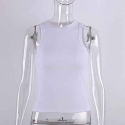 Vară Sexy fără spate Tank Top Femei Vestă fără mâneci Calitate Y2k Tricotat Camis Tank Tops Femei Casual Solid Color Basic Camisole
