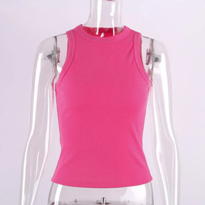 Vară Sexy fără spate Tank Top Femei Vestă fără mâneci Calitate Y2k Tricotat Camis Tank Tops Femei Casual Solid Color Basic Camisole